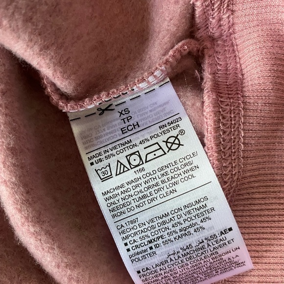 NWT Rib-Neck with lace up placket sweatshirt-XS - Picture 8 of 8